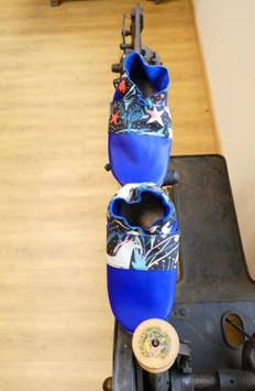 Chaussons BABOUCHES "Bleu licorne "