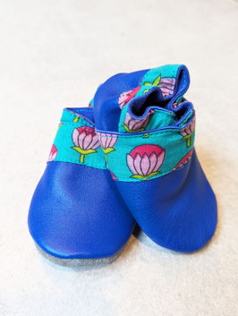 Chaussons BABOUCHES "Bleu Lotus'"