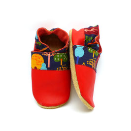 Chaussons BABOUCHES "Rouge Arbres"