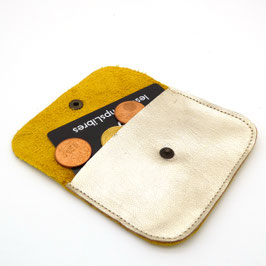 Porte Carte Jaune et Doré
