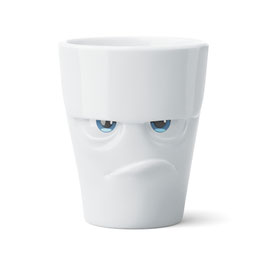 Henkelbecher 350ml fiftyeight - grummelig mit farbigen Augen