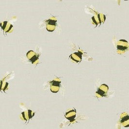 Wachstuch - Canvas - Bienen auf beigem Grund