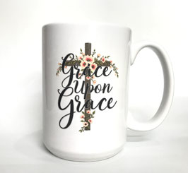 恩上加恩马克杯15盎司白色 Grace Upon Grace Mug 15oz White