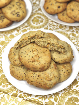 LEBHC1-24  十二个大的有机蜂蜜奇亚籽花生曲奇饼 38安士 12 Large Homemade Soft Organic Honey Chia Seeds Peanuts Chocolate Chip Cookies Weight 38 oz