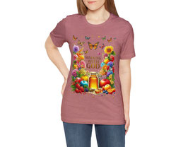 与神同行水果花蜂蜜T恤基督教禮物 Walking With God Fruit Flower Honey T Shirt Christian Gifts