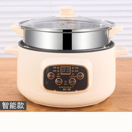 110V American standard electric frying pan multi-function electric hot pot electric hot pot small electric cooker electric cooking pot steaming pot 110V美规电炒锅多功能电热锅电火锅小电锅电煮锅蒸煮锅