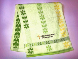 Petal Fashion Soft  Cotton Embroidery  Bath Towel 28 * 13 inches( Green ) 花瓣时尚柔软纯棉刺绣浴巾 28* 13英寸（绿色）