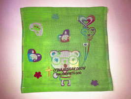 Three Layers Of Gauze Handkerchief 9.5 * 9.5 inches( Green ) 三层纱布小方巾手帕 9.5* 9.5英寸（绿色）