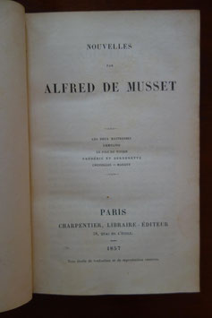 Alfred de Musset, Nouvelles, Charpentier, 1857, édition originale