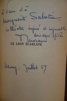 Paul Morand, Le lion écarlate, Gallimard, 1959, édition originale