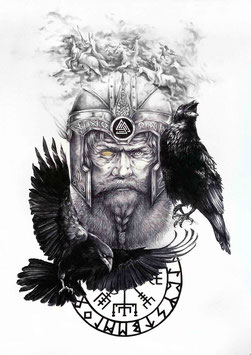 Fine Art Sammelkarte "Odin"