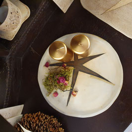 Unikat Teller/ Platte/ Kerzenhalter, D= 30 cm, H= 1,5 cm, Handarbeit, Dekoration