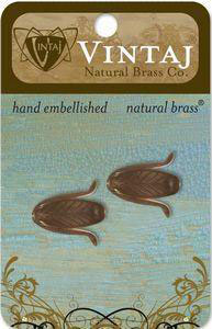Vintaj Natural Brass Magnolia Leaf Bead Cap