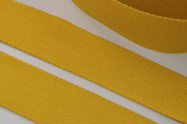 Gurtband Baumwolle 40 mm gelb RESTstücke