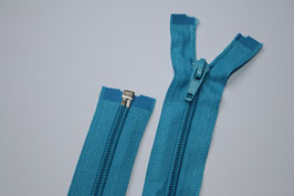 Reißverschluss cyan blue 40 cm teilbar Jacken-Reißverschluss türkis kräftig LETZTER