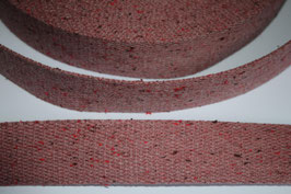 Gurtband 30 mm meliert bordeaux / weinrot / rosa / rot / brombeere
