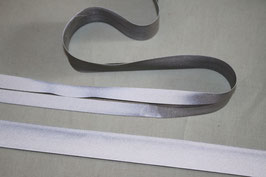 Schrägband REFLEKTOR 20 mm grau silber