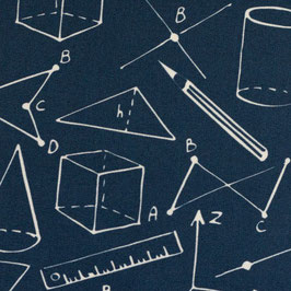 Baumwolle KIM Geometrie Mathematik Mathe jeansblau