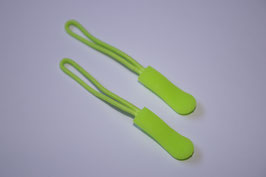 Reißverschluss-Anhänger schmale Form neongrün Band Zipper-Band