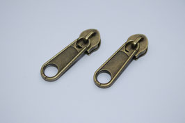 Zipper altmessing - ab 4 Stück (€ 0,30/St.) 5mm Schiene