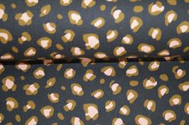 AUSVERKAUFT 60cm beschichtete Baumwolle Leo Animal schwarz  Leomuster Leopardenmuster Animal-Print Animalprint Poppy Fabrics