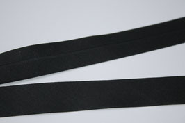 Schrägband schwarz Baumwolle 18 mm