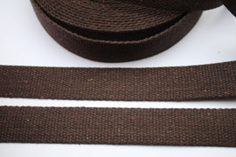 Baumwoll Gurtband 30 mm recycelt – Dunkelbraun Braun