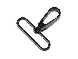 2x Karabinerhaken 50 mm schwarz lackiert / schwarz matt (€ 2,50/St.)