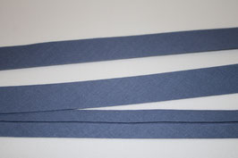 AUSVERKAUFT Schrägband blau Baumwolle 18 mm