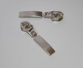 Zipper silber 42 mm lang schmal - 4 Stück (€ 0,60/St.) 5mm Schiene