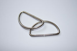 D-Ring 40 mm / 38 mm  silber 2 Stück (€ 0,30/St.) D-Ringe  20 mm Durchlasshöhe