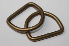 2x D-Ring 25 mm altmessing / messing D-Ringe - € 0,60/St.