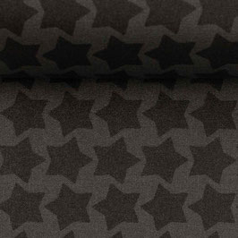 Staaars beschichtete Baumwolle schwarz auf anthrazit Staars Stars Sterne RE