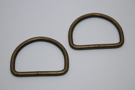D-Ring 40 mm altmessing Stahl 2 Stück (€ 0,70/St.) messing antik 30 mm Höhe