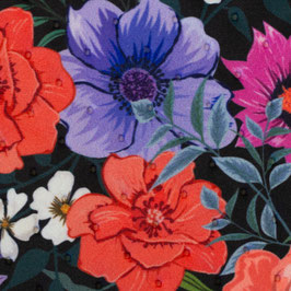 SAMOS – Blumen – Steppsamt mit Punktprägung - flieder koralle erika anthrazit .. ab 30 cm Länge