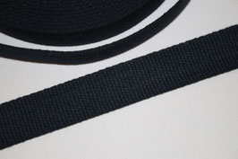 Gurtband Baumwolle recycelt 30 mm - dunkelblau navy
