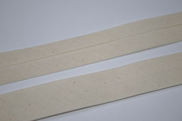Schrägband ecru natur Baumwolle 18 mm
