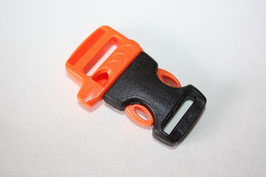 Steckverschluss 20 mm mit Pfeife schwarz Steckschnalle für Jacke Rucksack orange Schnalle Steckschließe