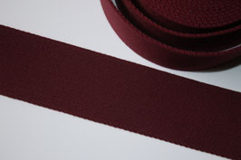 Gurtband Taschenband 40 mm weinrot / bordeaux / dunkelrot glatte Struktur