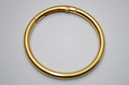 Rundkarabiner XXL gold-metall 59 mm / 50 mm Rund-Karabiner Taschenring Schlüsselkarabiner