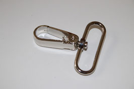 2x Karabinerhaken 40 mm / 39 mm silber "leicht" - € 1,70/St.