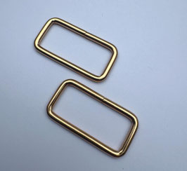 4x Schlaufe 30 / 32 mm gold / rosAgold - Schlaufe Ovalring Rechteck-Ring - € 0,30/St.