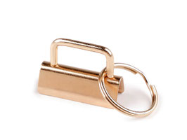 Schlüsselband Rohling 30 mm gold - roSagold - & Schlüsselring - € 1,10/St.