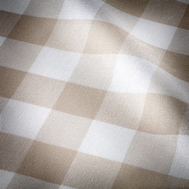 Hästens Betthusse mit eleganter Kellerfalte, Beige Check 180 x 200