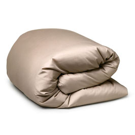 Hästens Satin Pure Spannlaken, 105x210 cm, Höhe 8 cm, Farbe Sand