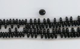 Na21 Scheibchen Schwarz opak, seitwärts gelocht, 6mm