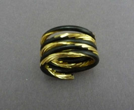 Alu 2mm (19) Schwarz-Gold