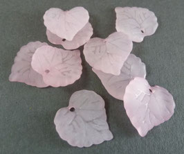 15 Acrylblatt Zartrosa matt