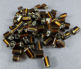 Br04 Dunkelbraun Silbereinz.; 4mm