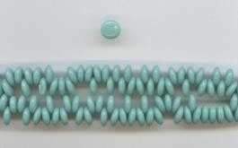 Na17 Scheibchen Mint opak, seitwärts gelocht  6mm